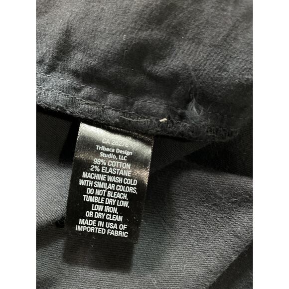 Nili Lotan High-Rise Black Cotton Wide Leg Jeans Size 4 - Picture 5 of 5